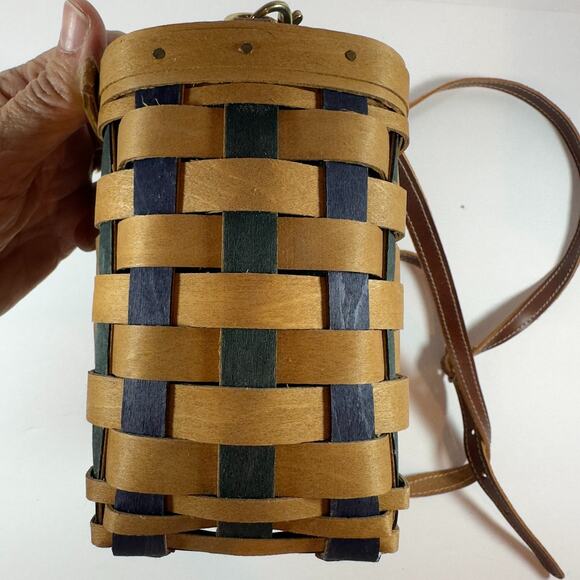 Longaberger Basket/Purse Charter Member 2009 Plastic Liner, and Strap Blue Green - Picture 5 of 11